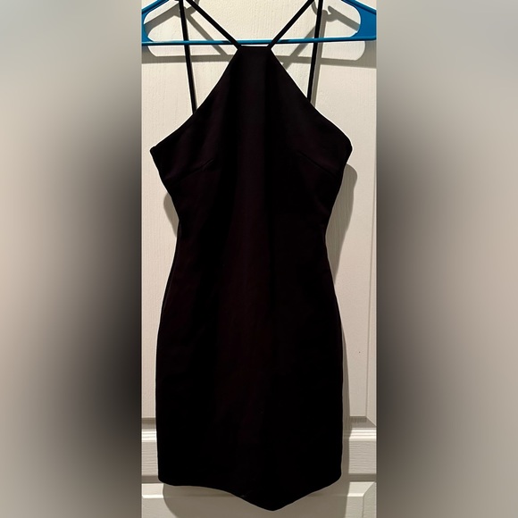 Lovers and Friends Borderline Halter Neck Mini Dress in Black - Picture 2 of 8